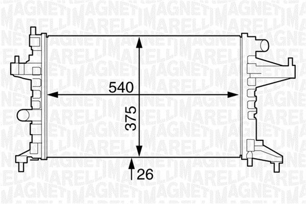 MAGNETI MARELLI Jäähdytin,moottorin jäähdytys 350213830000